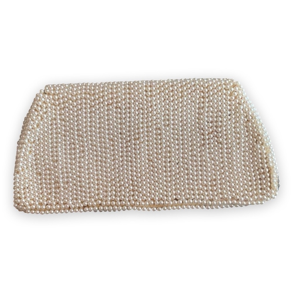 Vintage Pearl Embellished Beaded Clutch - Picture 3 of 7
